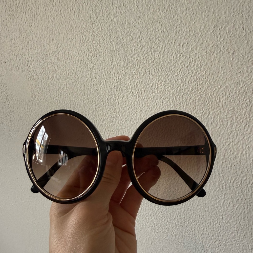 Tom Ford Round Retro Oversized Sunglasses